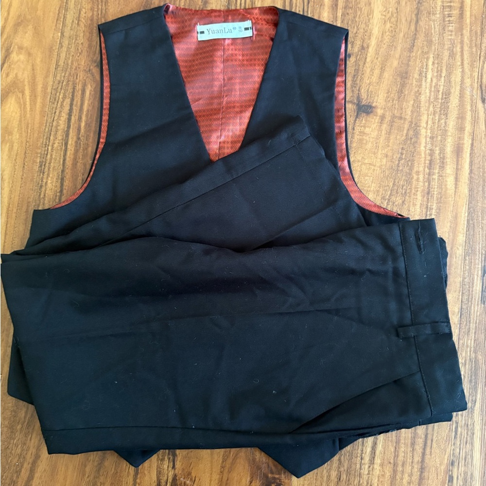 Black Vest and Pants Set